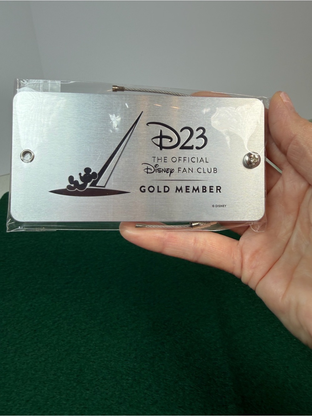 Disney D23 Gold Member Official Fan Club Metal Luggage Tag New